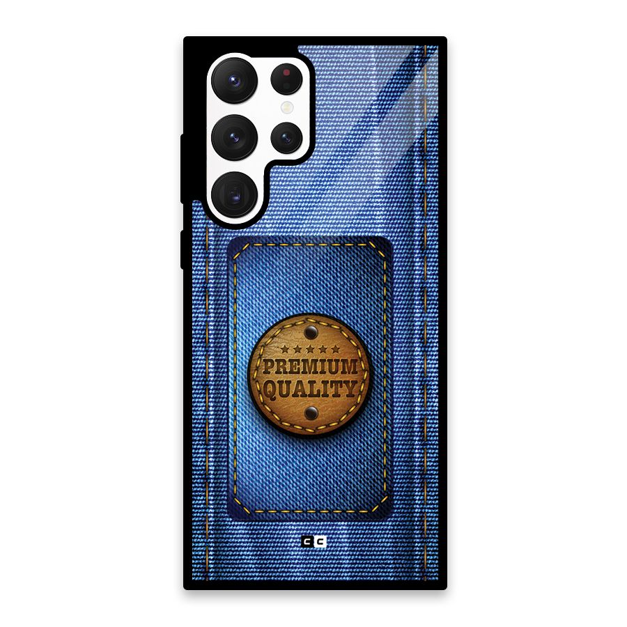 Premium Quality Denim Glass Back Case for Galaxy S22 Ultra 5G