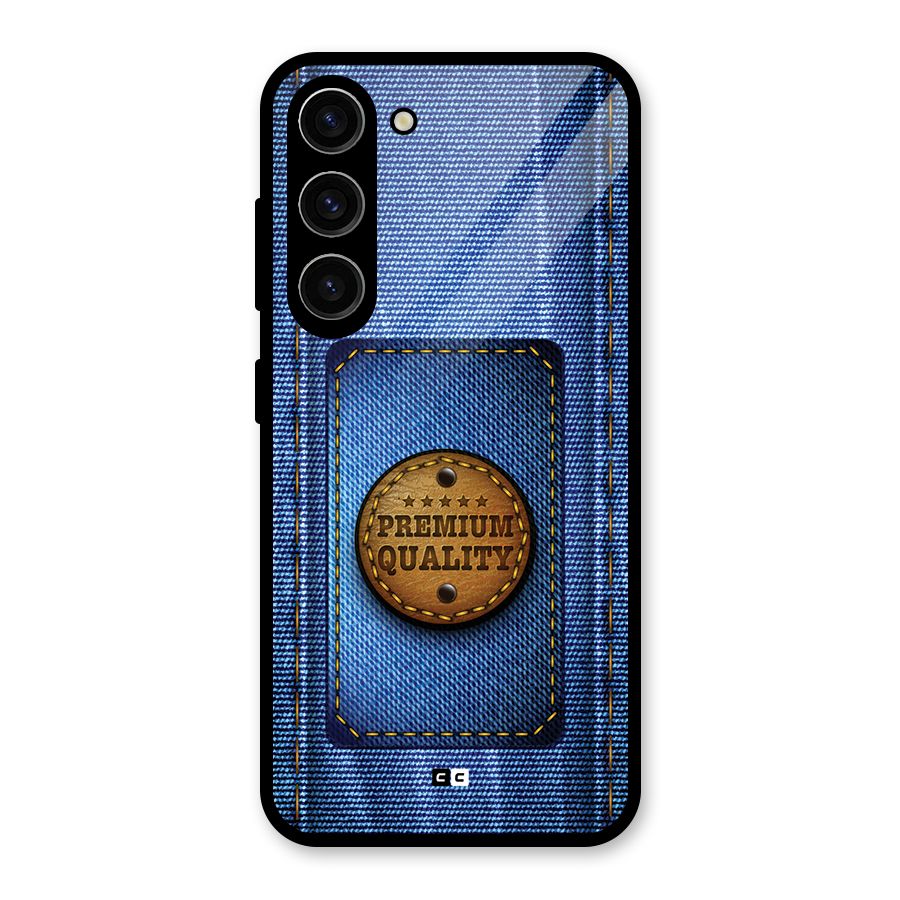 Premium Quality Denim Glass Back Case for Galaxy S23