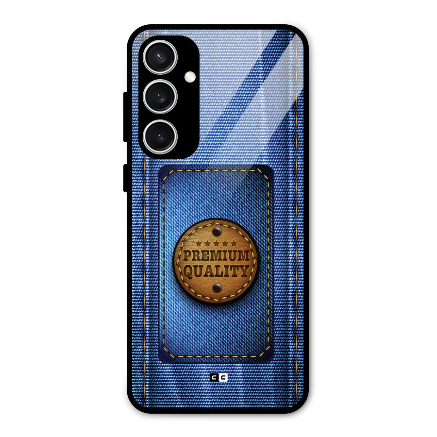 Premium Quality Denim Glass Back Case for Galaxy S23 FE