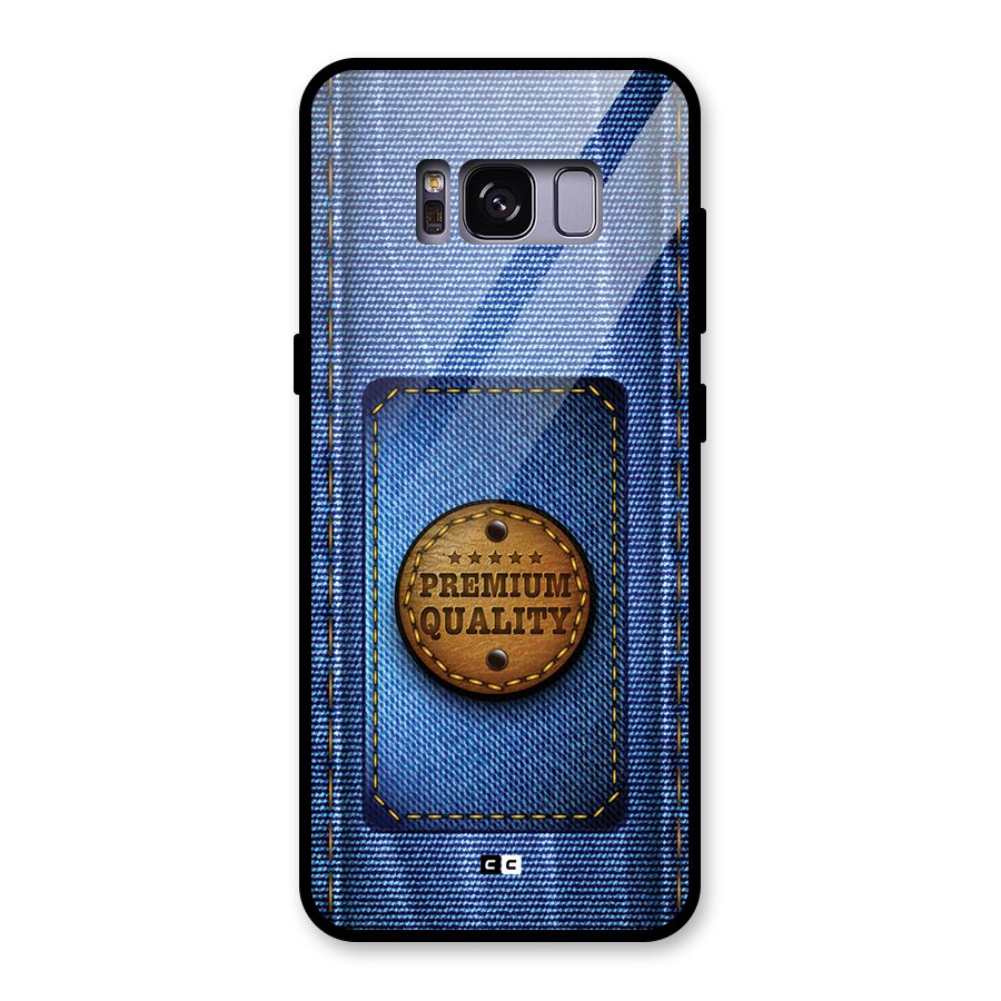 Premium Quality Denim Glass Back Case for Galaxy S8