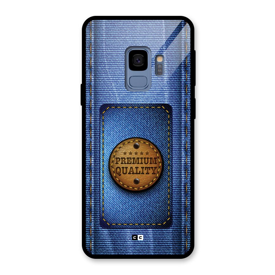Premium Quality Denim Glass Back Case for Galaxy S9
