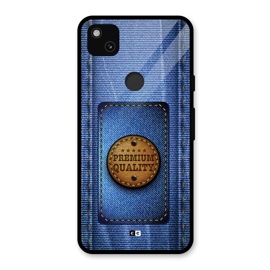 Premium Quality Denim Glass Back Case for Google Pixel 4a