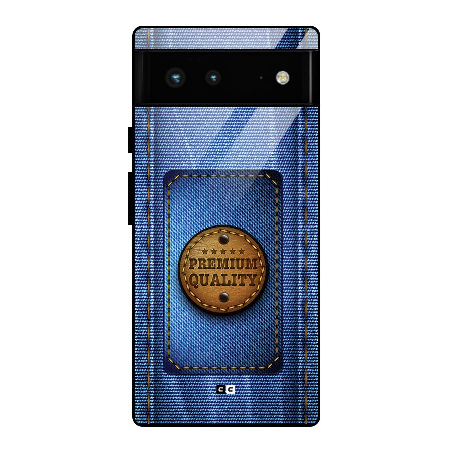 Premium Quality Denim Glass Back Case for Google Pixel 6
