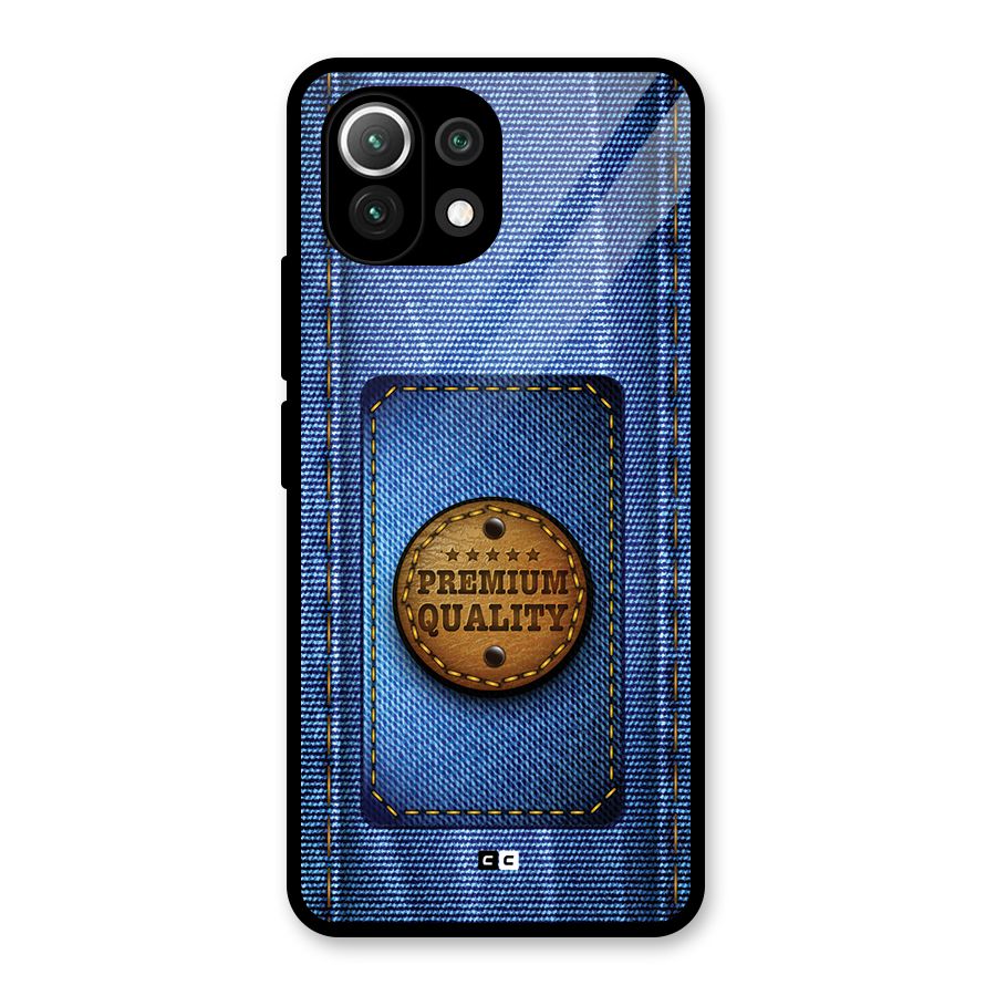 Premium Quality Denim Glass Back Case for Mi 11 Lite NE 5G