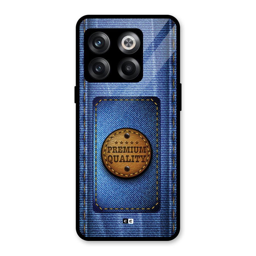 Premium Quality Denim Glass Back Case for OnePlus 10T