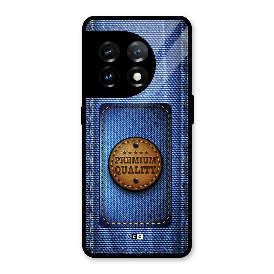 Premium Quality Denim Glass Back Case for OnePlus 11