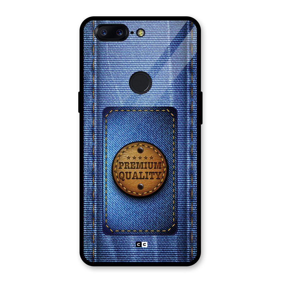Premium Quality Denim Glass Back Case for OnePlus 5T