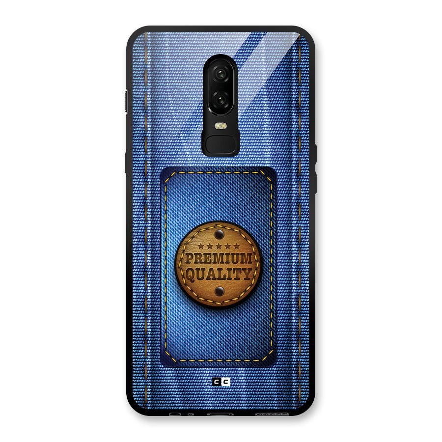Premium Quality Denim Glass Back Case for OnePlus 6