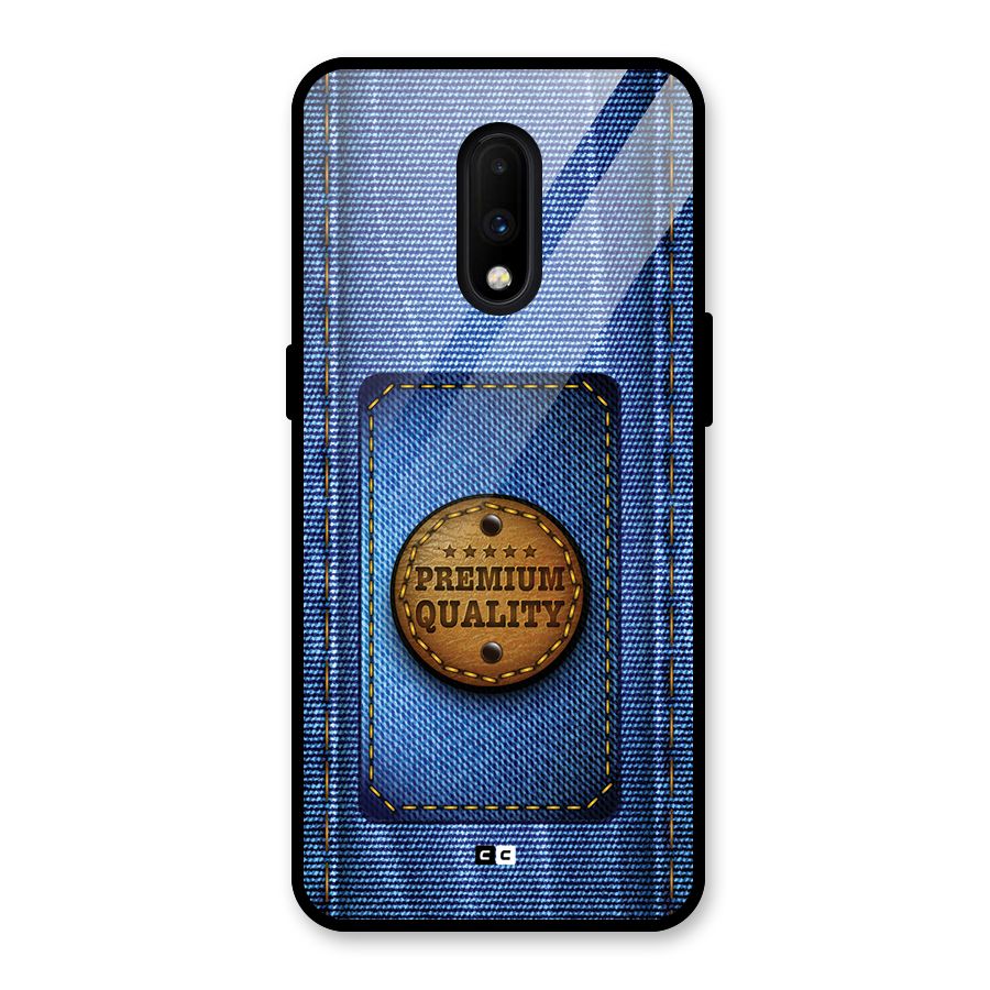 Premium Quality Denim Glass Back Case for OnePlus 7