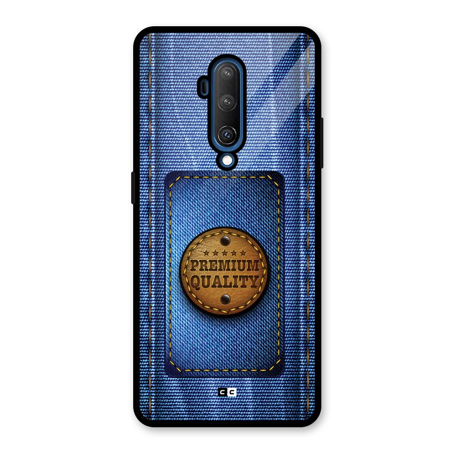 Premium Quality Denim Glass Back Case for OnePlus 7T Pro