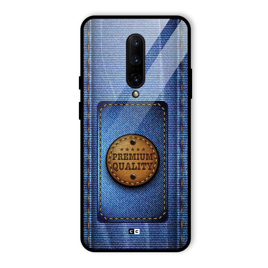 Premium Quality Denim Glass Back Case for OnePlus 7 Pro