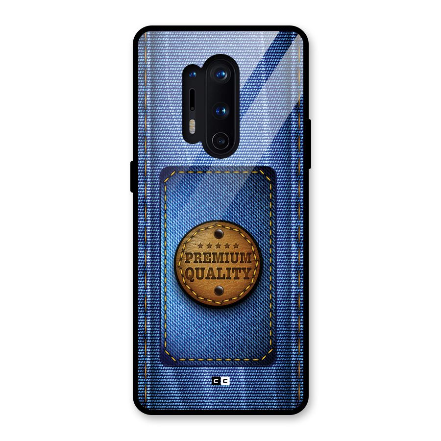 Premium Quality Denim Glass Back Case for OnePlus 8 Pro