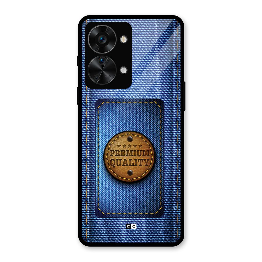 Premium Quality Denim Glass Back Case for OnePlus Nord 2T