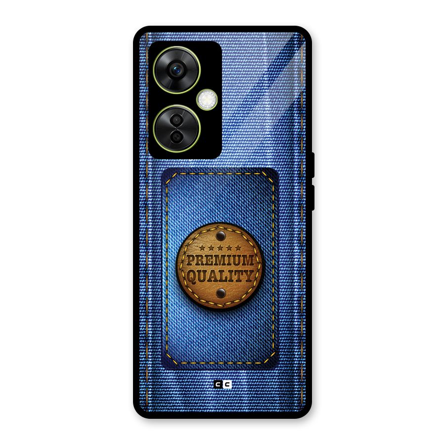Premium Quality Denim Glass Back Case for OnePlus Nord CE 3 Lite