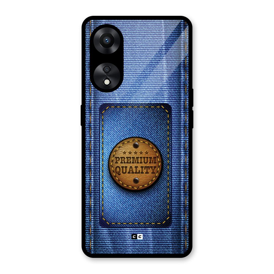 Premium Quality Denim Glass Back Case for Oppo A78