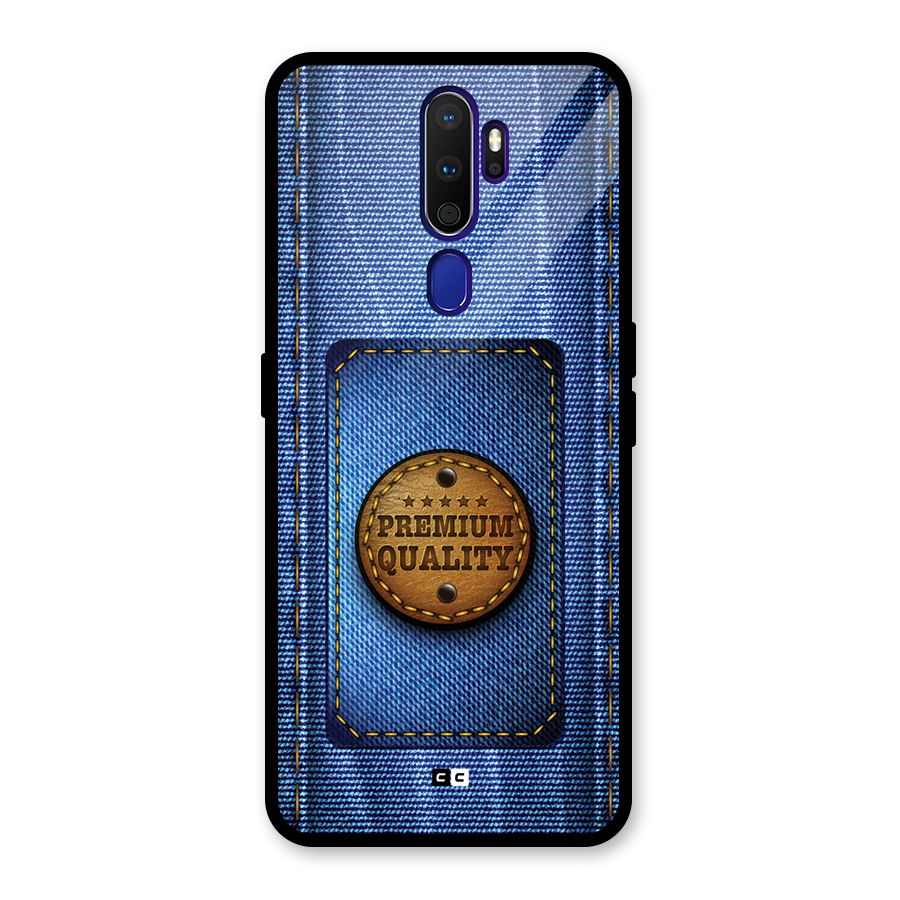 Premium Quality Denim Glass Back Case for Oppo A9 (2020)