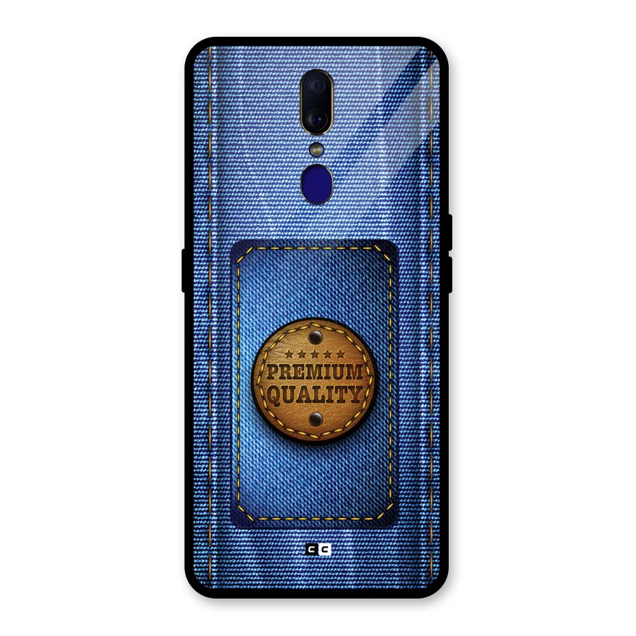 Premium Quality Denim Glass Back Case for Oppo F11