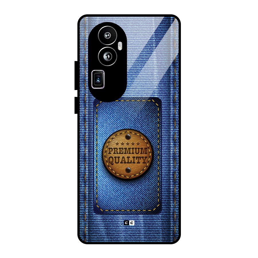 Premium Quality Denim Glass Back Case for Oppo Reno10 Pro Plus