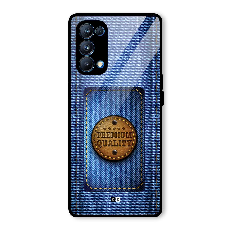 Premium Quality Denim Glass Back Case for Oppo Reno5 Pro 5G