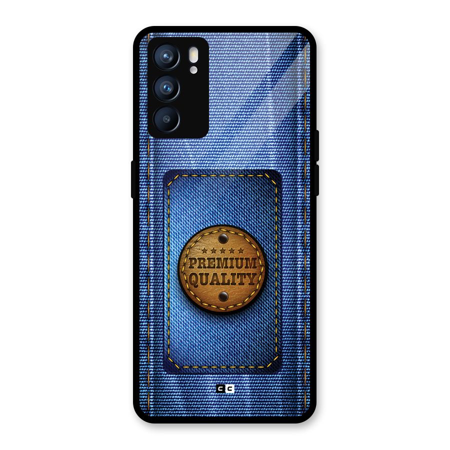 Premium Quality Denim Glass Back Case for Oppo Reno6 5G