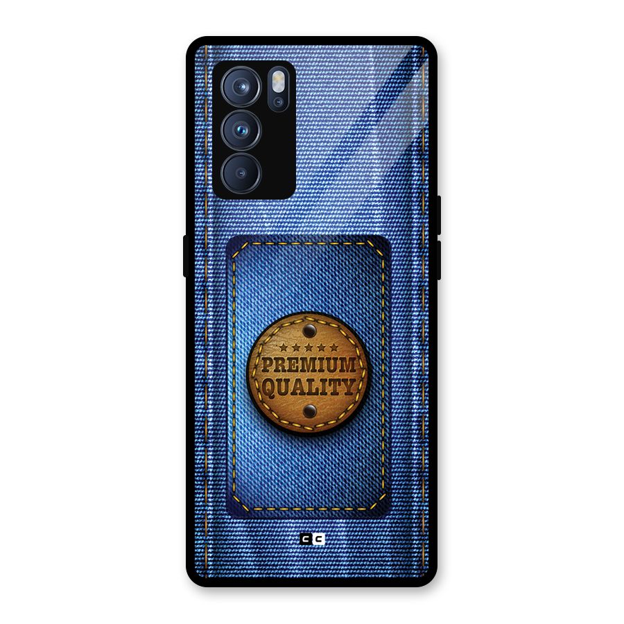 Premium Quality Denim Glass Back Case for Oppo Reno6 Pro 5G