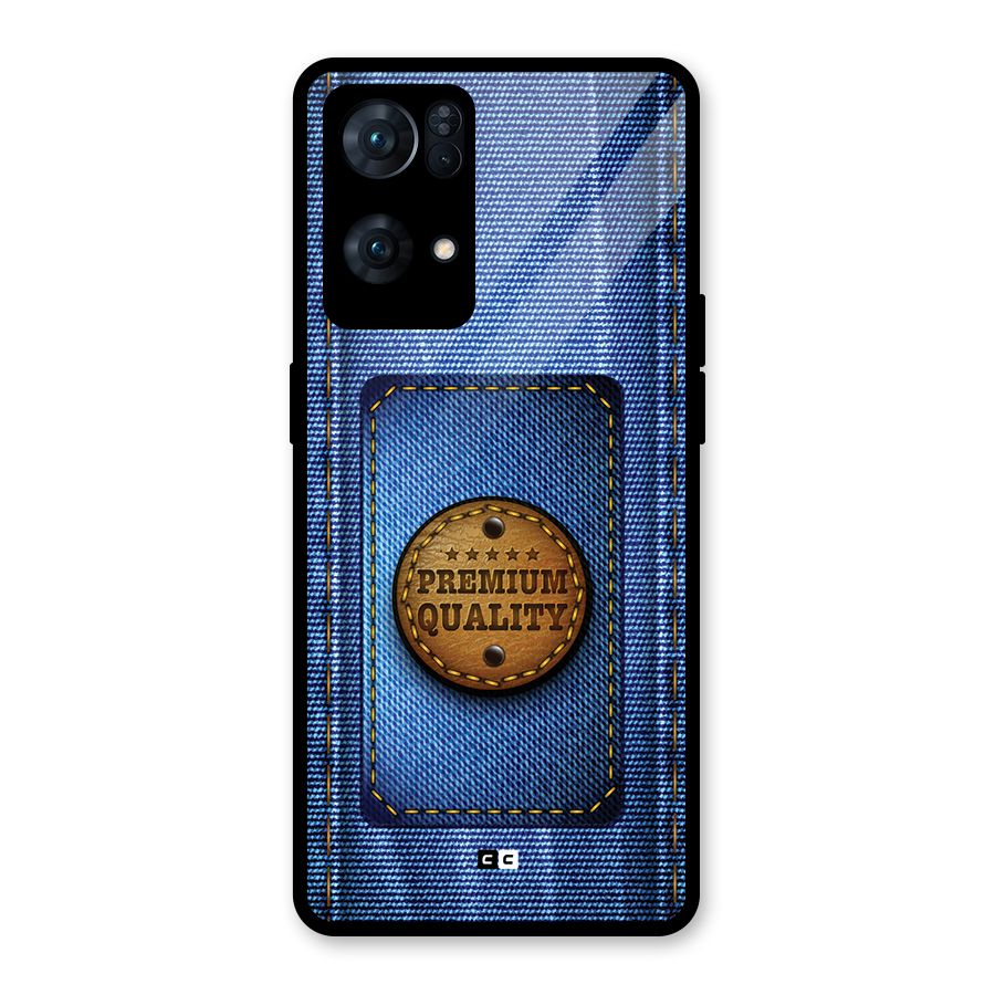 Premium Quality Denim Glass Back Case for Oppo Reno7 Pro 5G