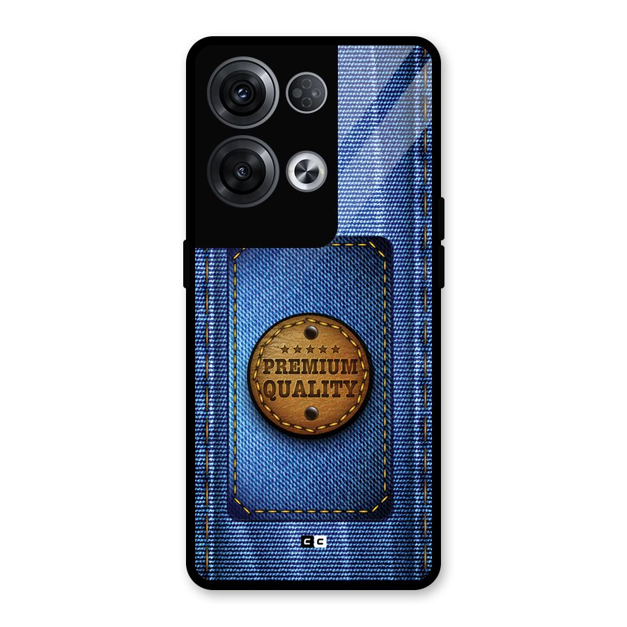 Premium Quality Denim Glass Back Case for Oppo Reno8 Pro 5G