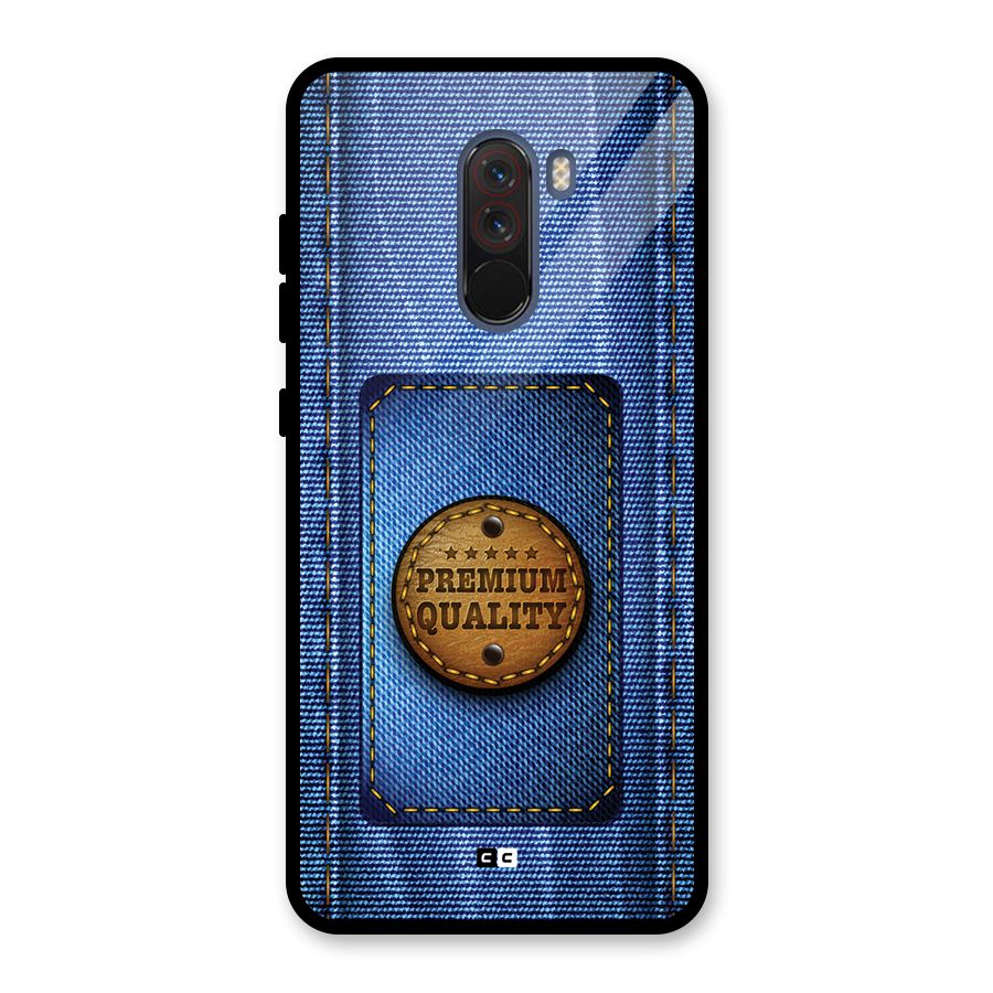 Premium Quality Denim Glass Back Case for Poco F1