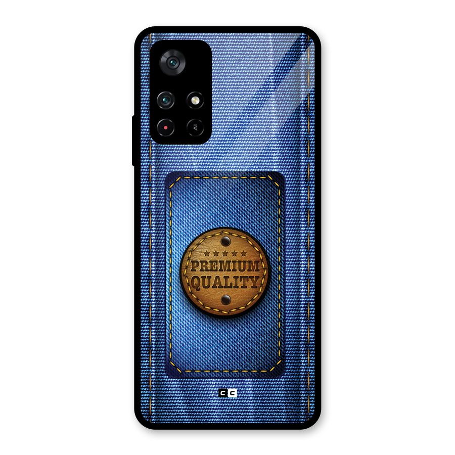 Premium Quality Denim Glass Back Case for Poco M4 Pro 5G