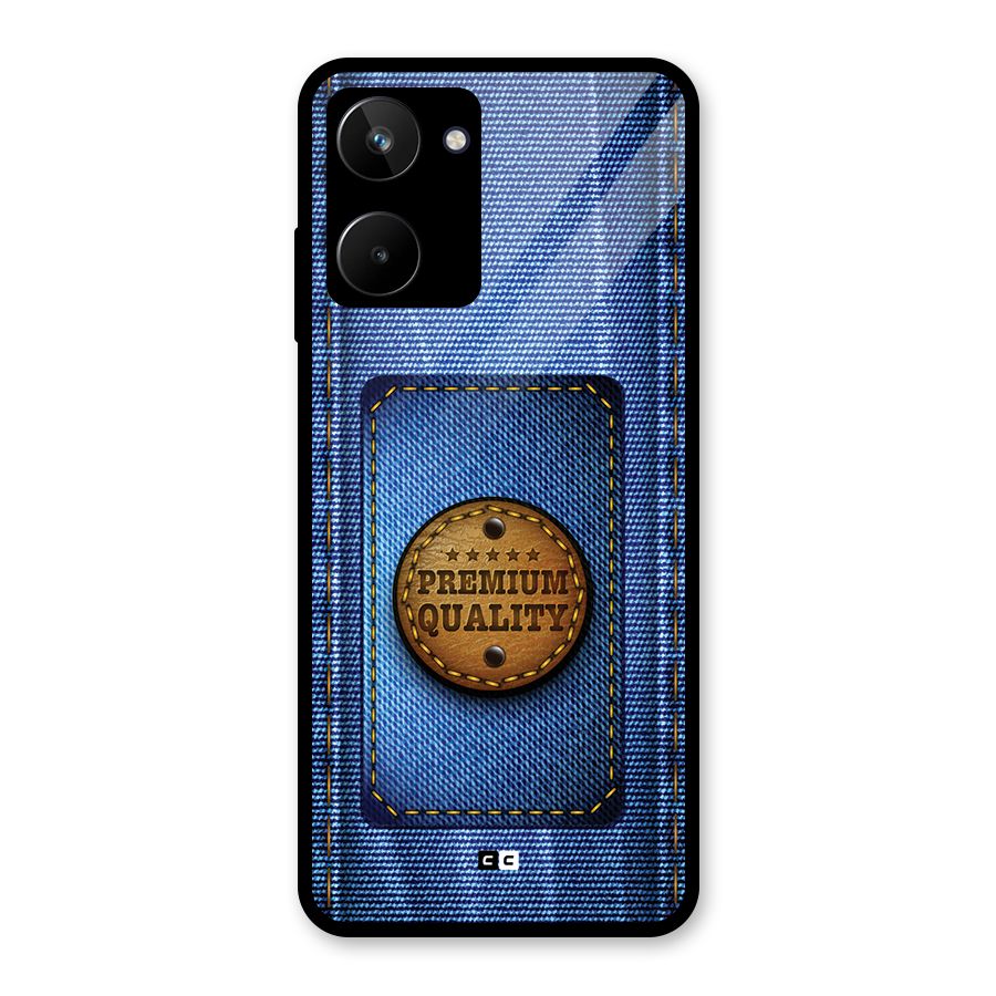 Premium Quality Denim Glass Back Case for Realme 10