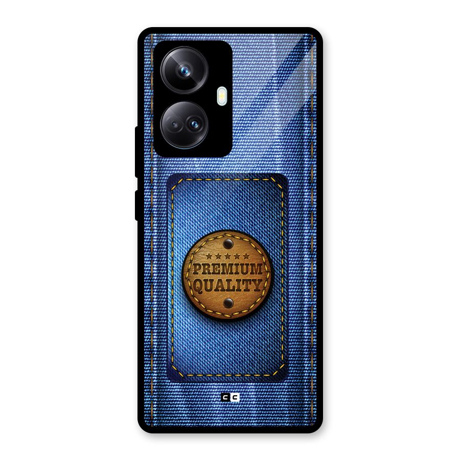 Premium Quality Denim Glass Back Case for Realme 10 Pro Plus
