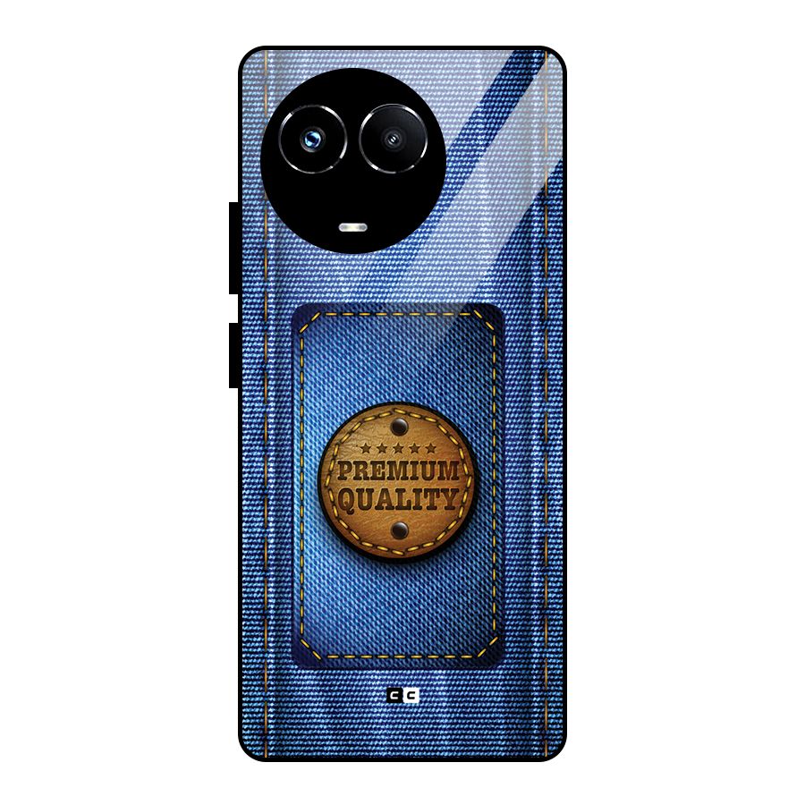 Premium Quality Denim Glass Back Case for Realme 11X