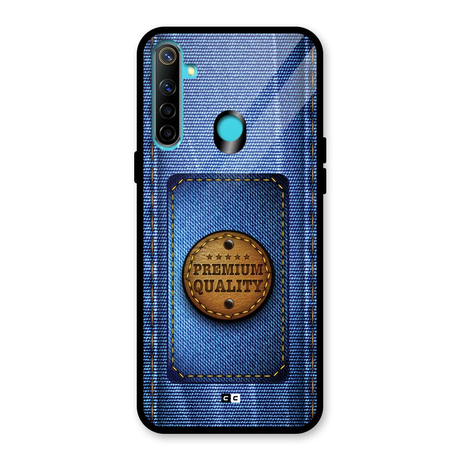 Premium Quality Denim Glass Back Case for Realme 5i