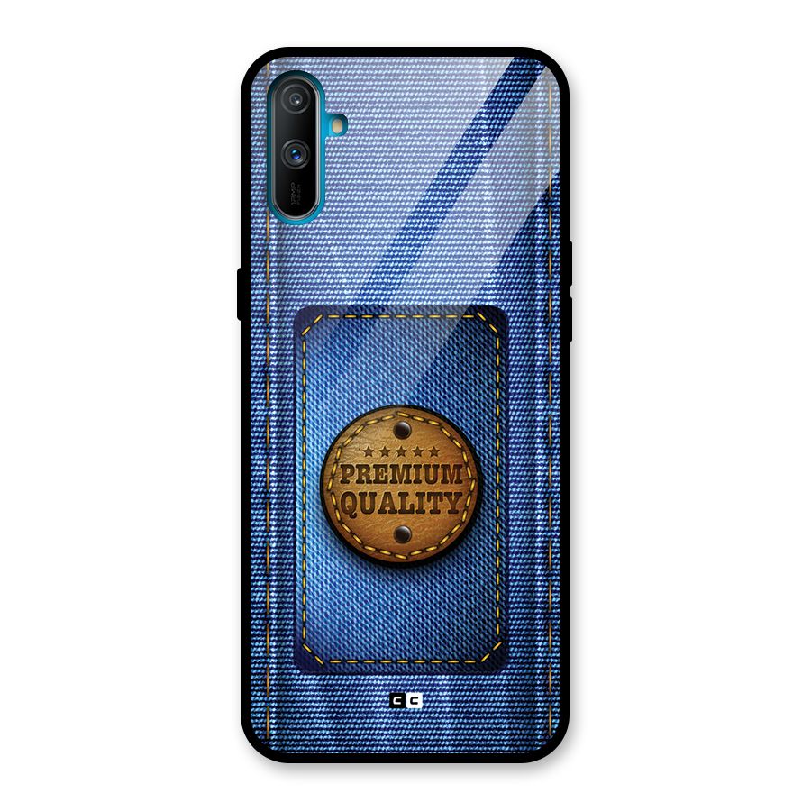 Premium Quality Denim Glass Back Case for Realme C3