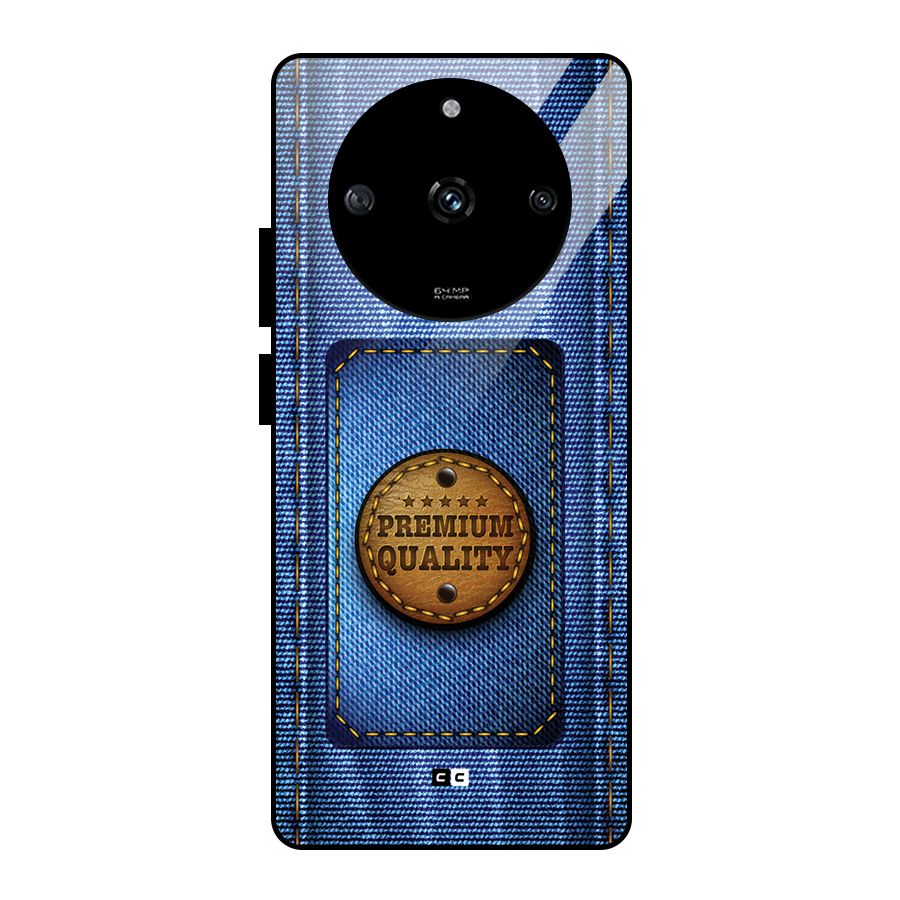 Premium Quality Denim Glass Back Case for Realme Narzo 60 5G