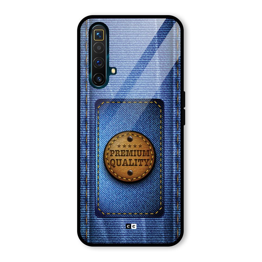 Premium Quality Denim Glass Back Case for Realme X3