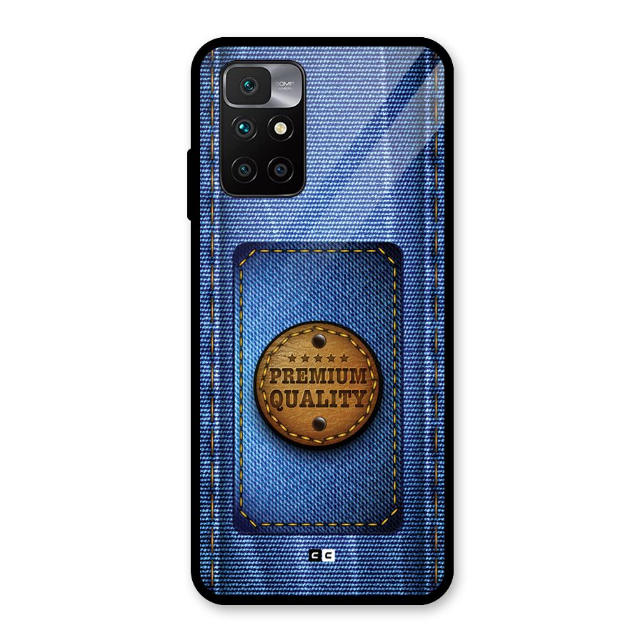 Premium Quality Denim Glass Back Case for Redmi 10 Prime