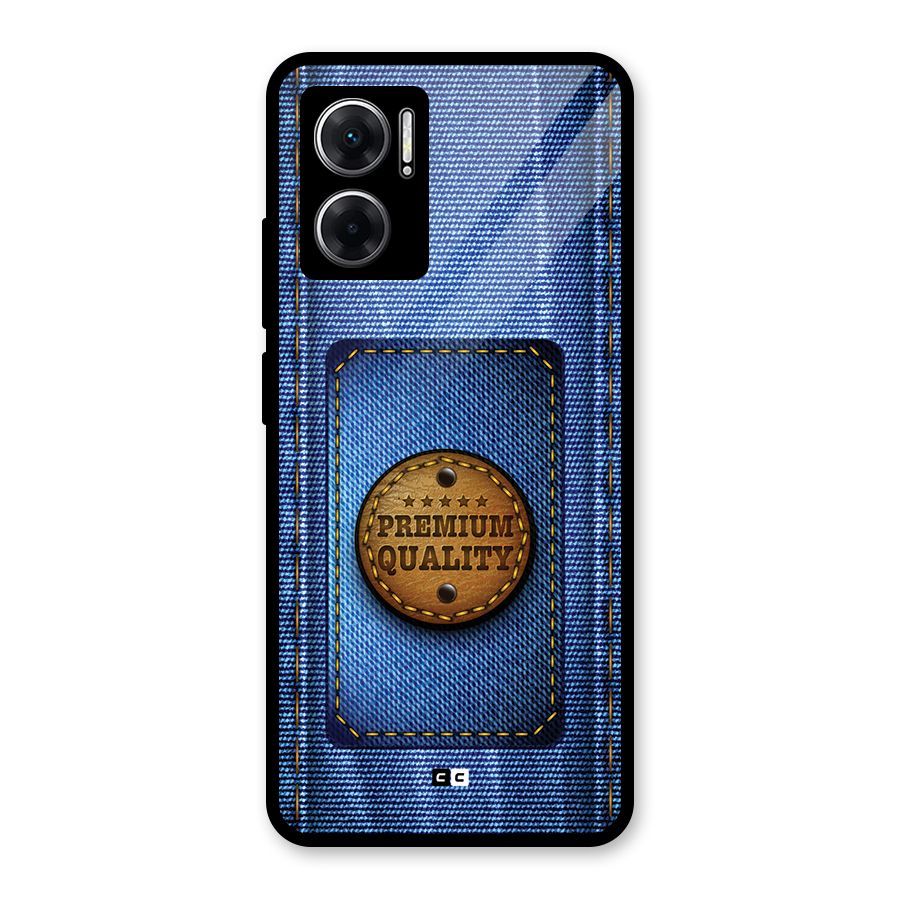 Premium Quality Denim Glass Back Case for Redmi 11 Prime 5G