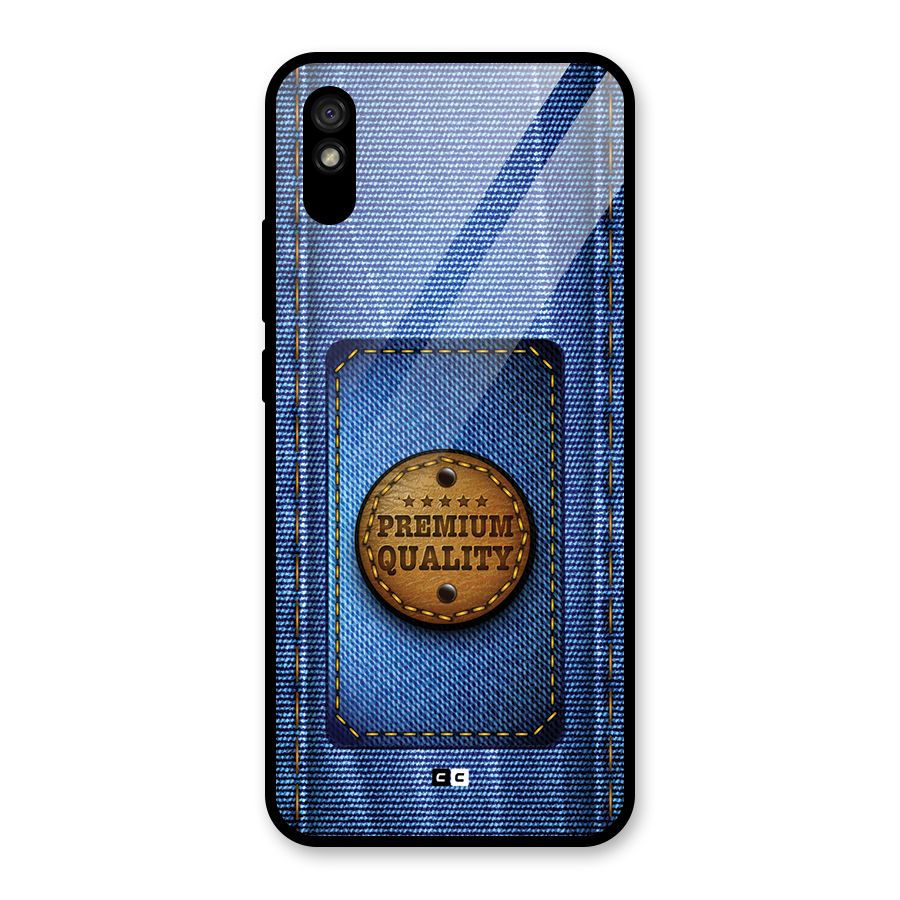 Premium Quality Denim Glass Back Case for Redmi 9A