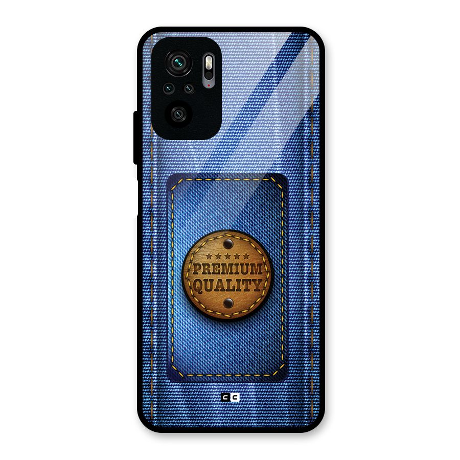 Premium Quality Denim Glass Back Case for Redmi Note 10S