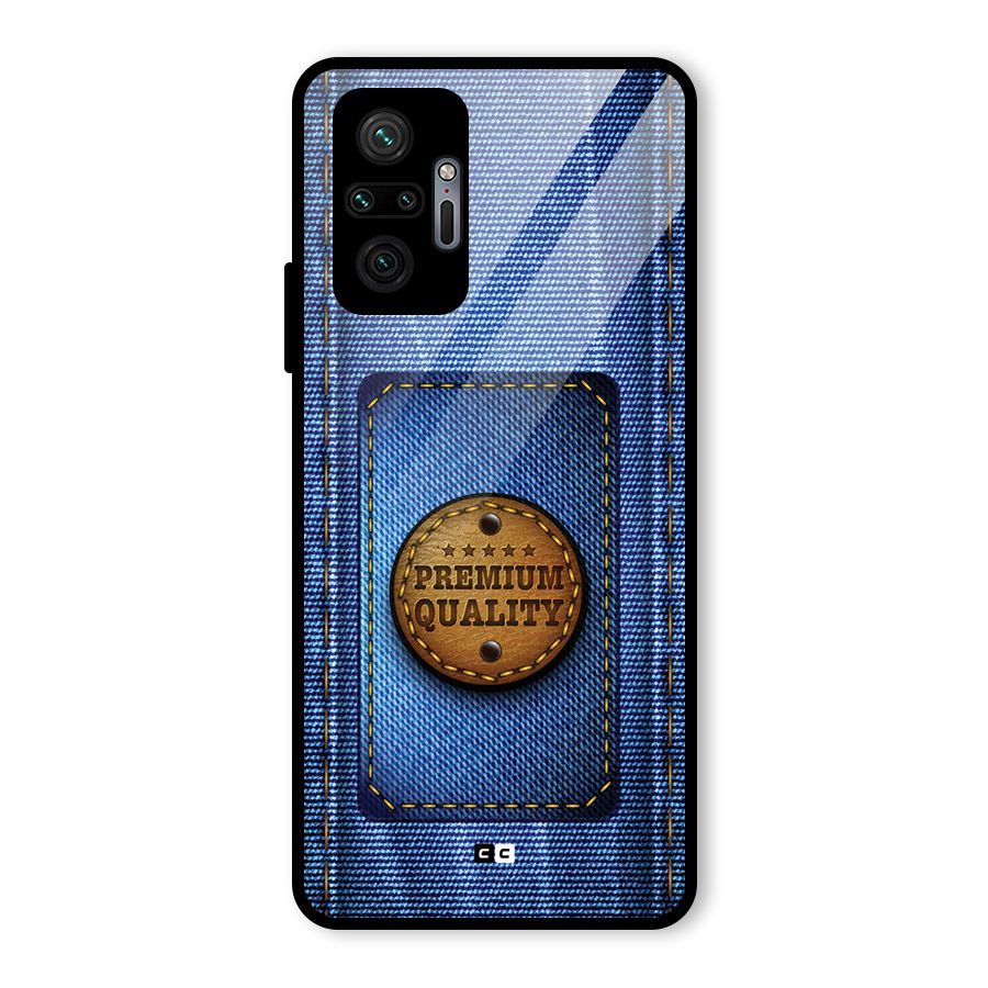 Premium Quality Denim Glass Back Case for Redmi Note 10 Pro