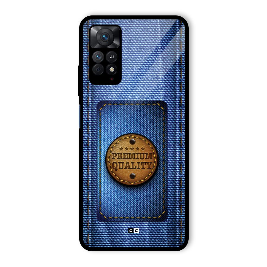 Premium Quality Denim Glass Back Case for Redmi Note 11 Pro