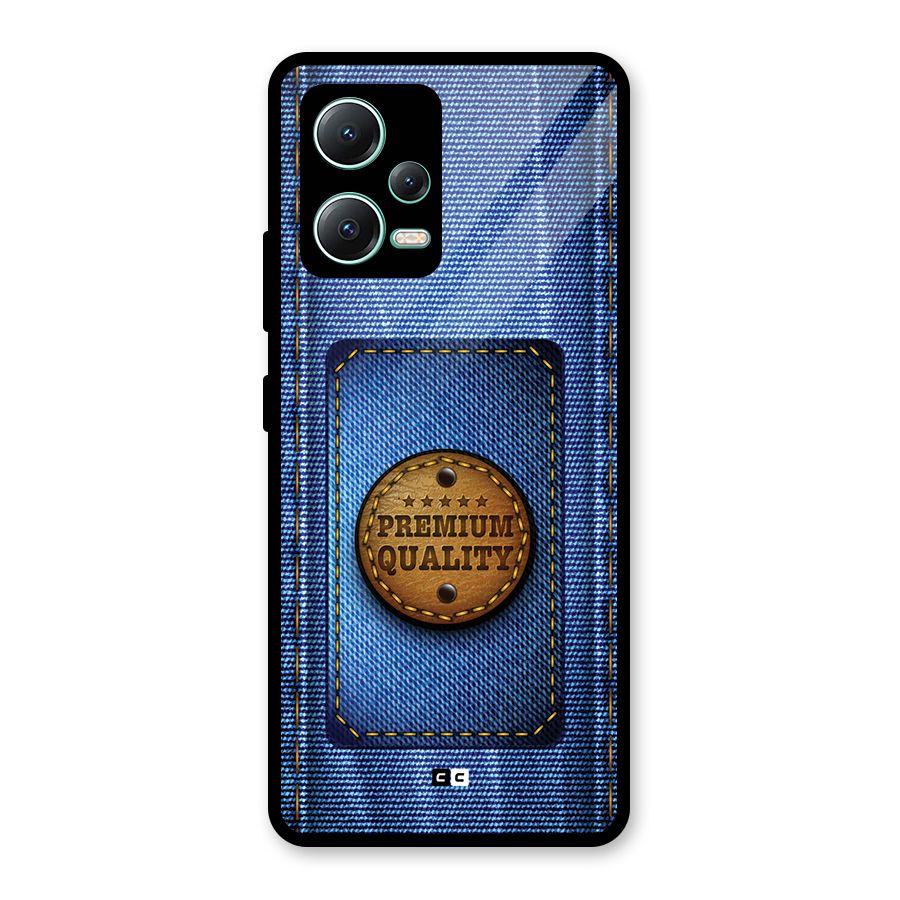 Premium Quality Denim Glass Back Case for Redmi Note 12 5G