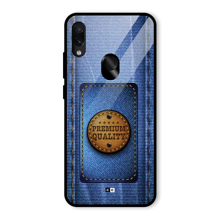 Premium Quality Denim Glass Back Case for Redmi Note 7