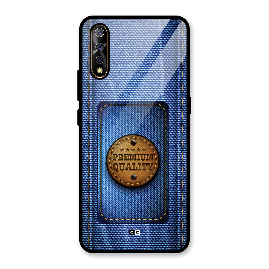 Premium Quality Denim Glass Back Case for Vivo S1