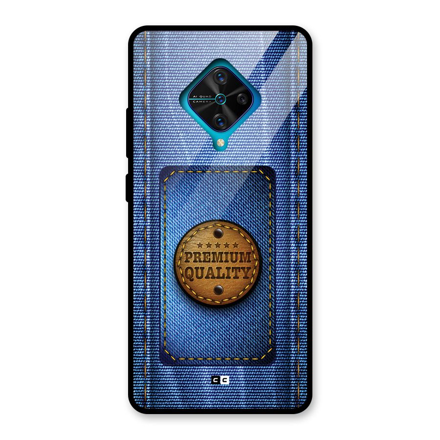 Premium Quality Denim Glass Back Case for Vivo S1 Pro