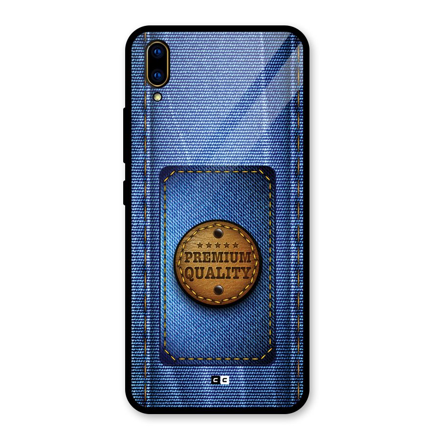 Premium Quality Denim Glass Back Case for Vivo V11 Pro