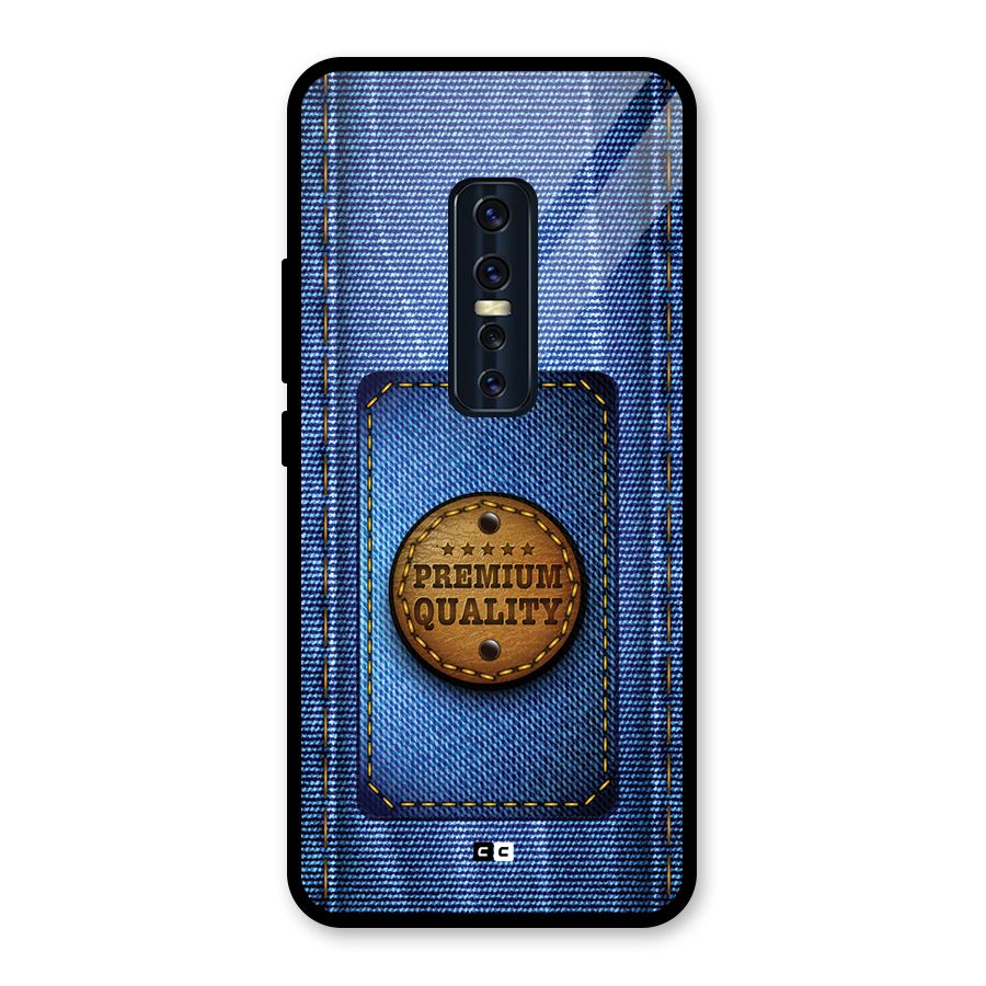 Premium Quality Denim Glass Back Case for Vivo V17 Pro