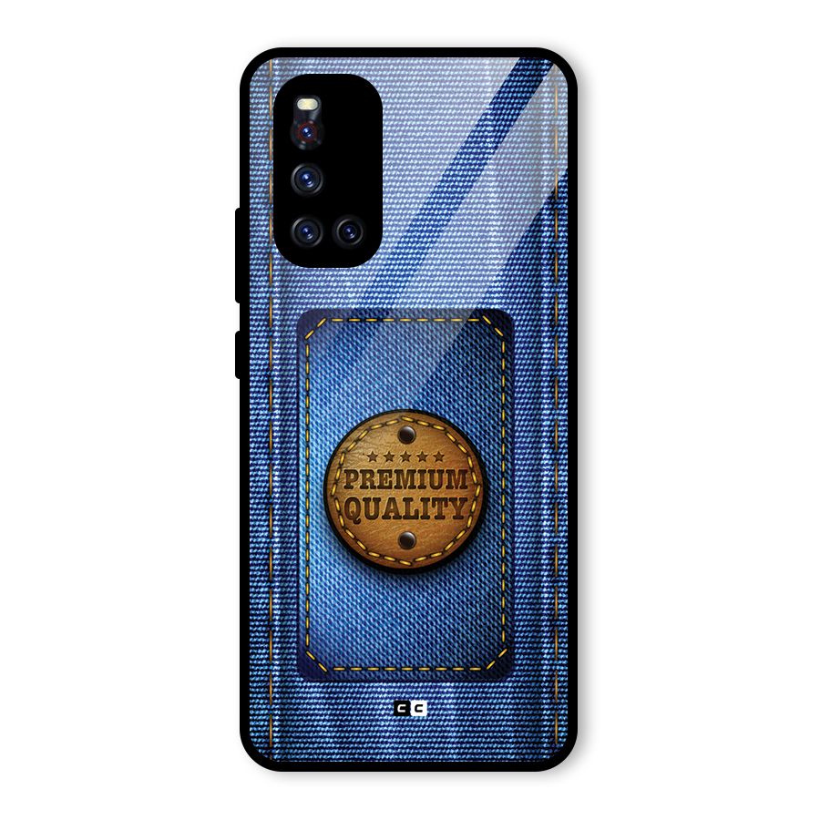 Premium Quality Denim Glass Back Case for Vivo V19