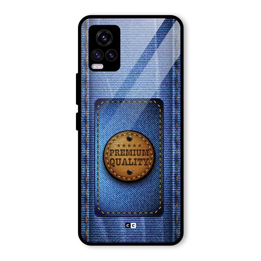 Premium Quality Denim Glass Back Case for Vivo V20